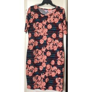 LulaRoe Julia Dress - White Rose Floral